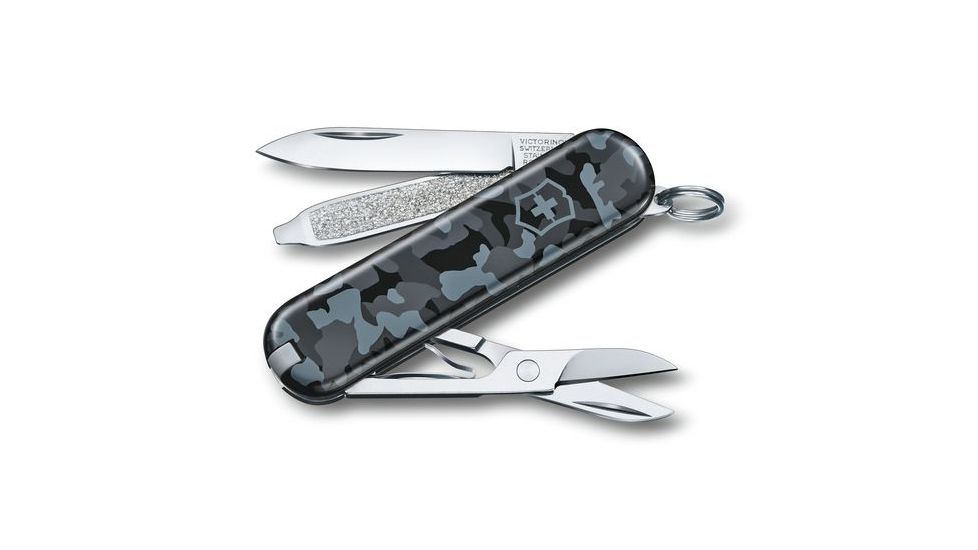 Victorinox Classic SD Small Pocket Knife with Scissors and Screwdriver, Navy Camo, 58mm 0.6223.942-X2