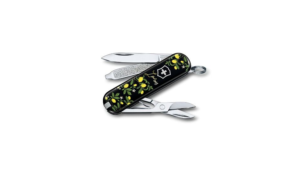 Victorinox Classic SD Small Pocket Knife with Scissors and Screwdriver, When Life Gives You Lemons, 58mm 0.6223.L1905US2