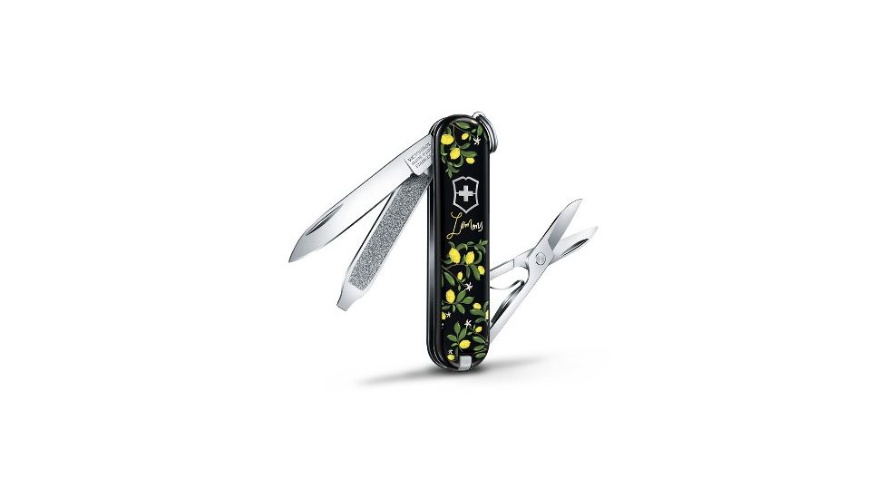 Victorinox Classic SD Small Pocket Knife with Scissors and Screwdriver, When Life Gives You Lemons, 58mm 0.6223.L1905US2