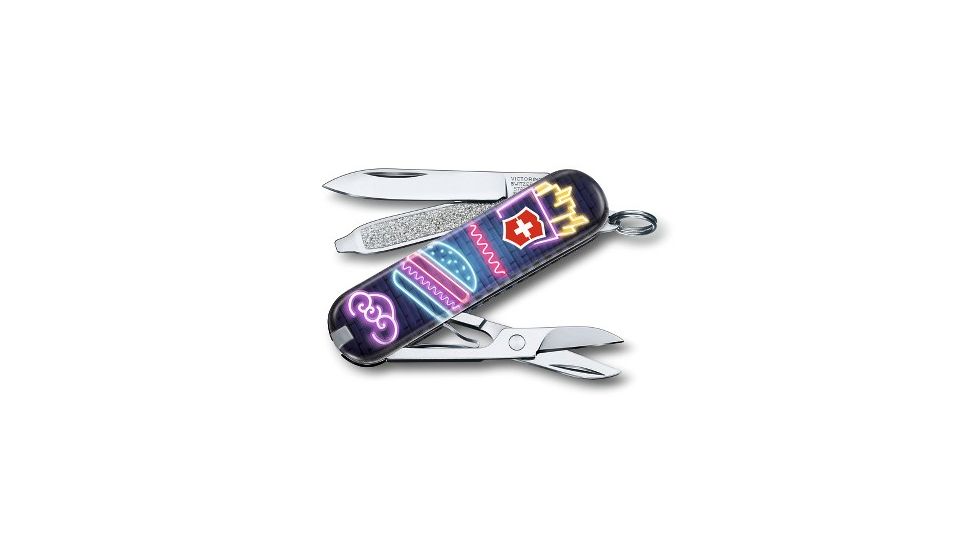 Victorinox Classic SD Small Pocket Knife with Scissors and Screwdriver, Burger Bar, 58mm 0.6223.L1906US2