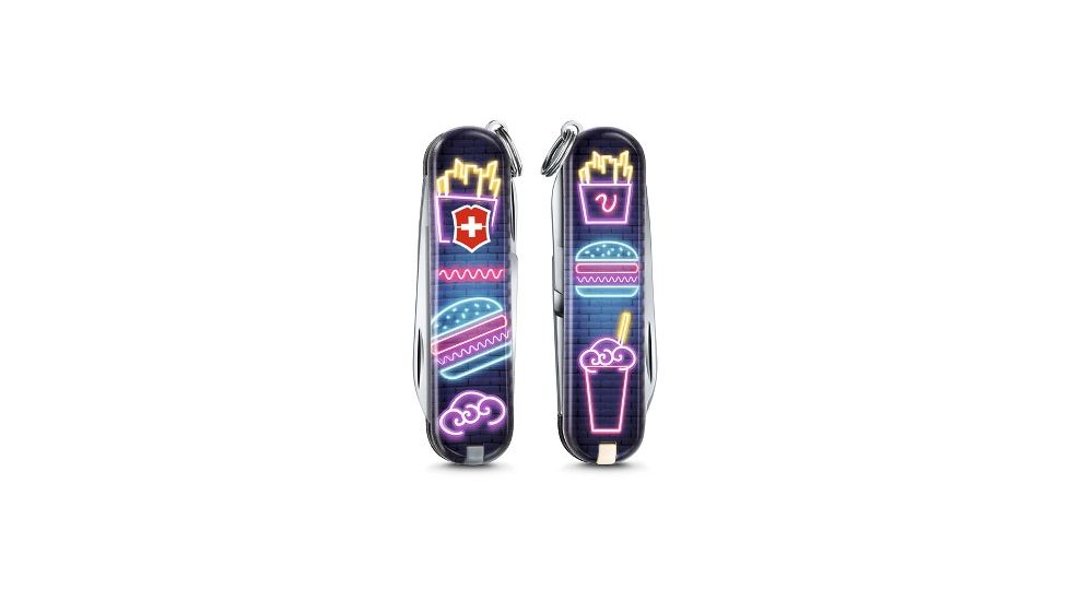 Victorinox Classic SD Small Pocket Knife with Scissors and Screwdriver, Burger Bar, 58mm 0.6223.L1906US2