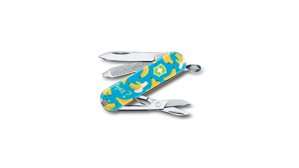 Victorinox Classic SD Small Pocket Knife with Scissors and Screwdriver, Banana Split, 58mm 0.6223.L1908US2