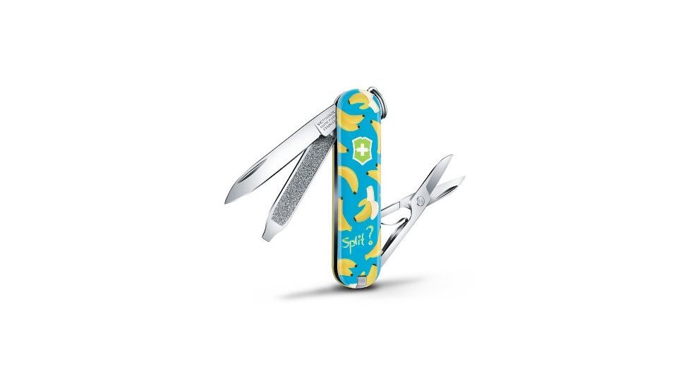 Victorinox Classic SD Small Pocket Knife with Scissors and Screwdriver, Banana Split, 58mm 0.6223.L1908US2