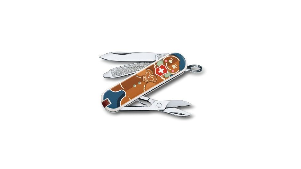 Victorinox Classic SD Small Pocket Knife with Scissors and Screwdriver, Gingerbread Love, 58mm 0.6223.L1909US2