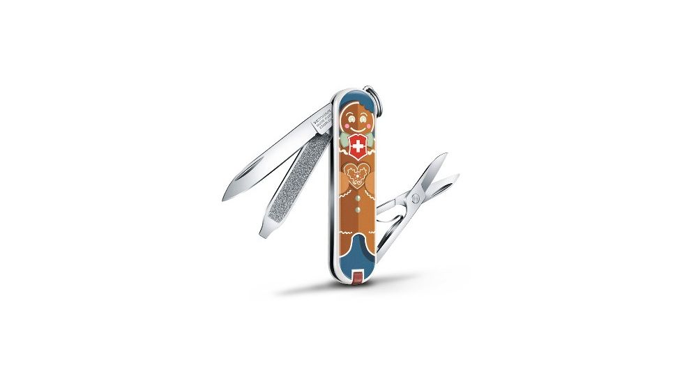 Victorinox Classic SD Small Pocket Knife with Scissors and Screwdriver, Gingerbread Love, 58mm 0.6223.L1909US2