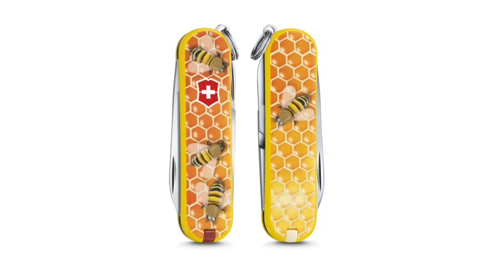 Victorinox Classic SD Swiss Army Pocket Knife, Honey Bee 0.6223.L1702US2