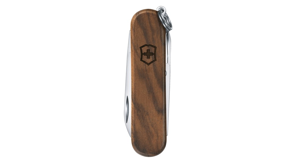 Victorinox Classic SD Wood Stainless Steel Swiss Army Knife, Walnut, 58mm, 0.6221.63-X1