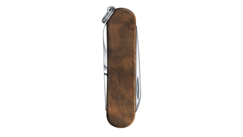 Victorinox Classic SD Wood Stainless Steel Swiss Army Knife, Walnut, 58mm, 0.6221.63-X1