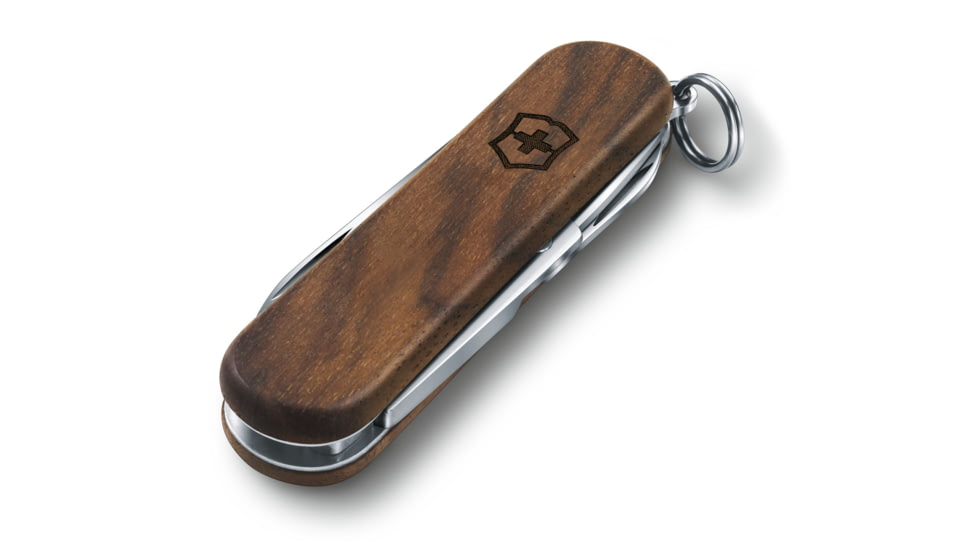 Victorinox Classic SD Wood Stainless Steel Swiss Army Knife, Walnut, 58mm, 0.6221.63-X1
