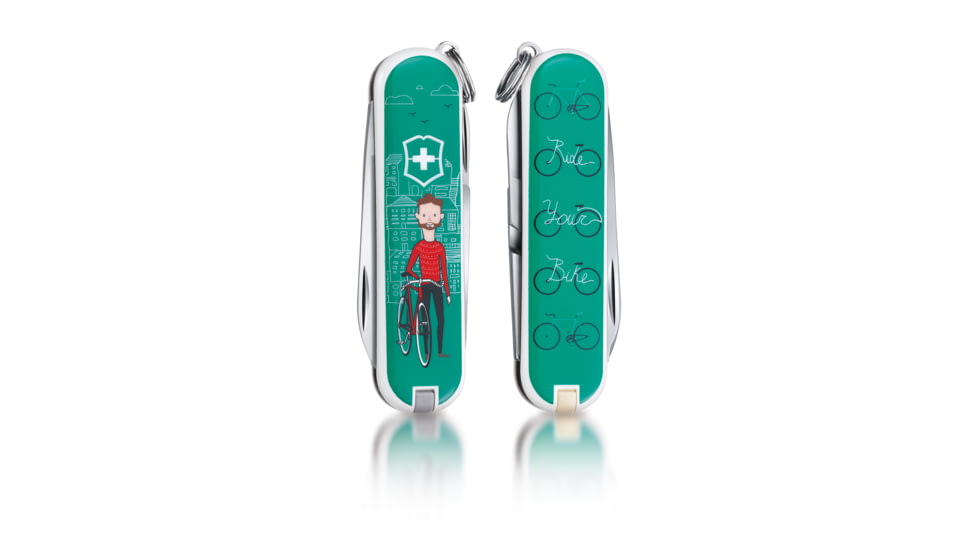 Victorinox Classic Swiss Army Pocket Knife, Ride Your Bike, SMALL 0.6223.L1508US2