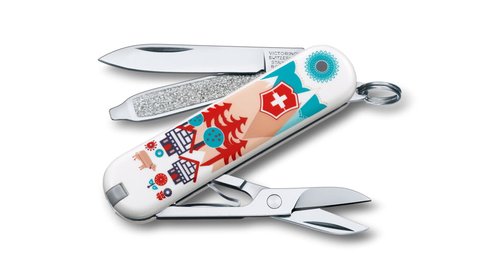 Victorinox Classic Swiss Army Pocket Knife, Swiss Village, SMALL 0.6223.L1510US2