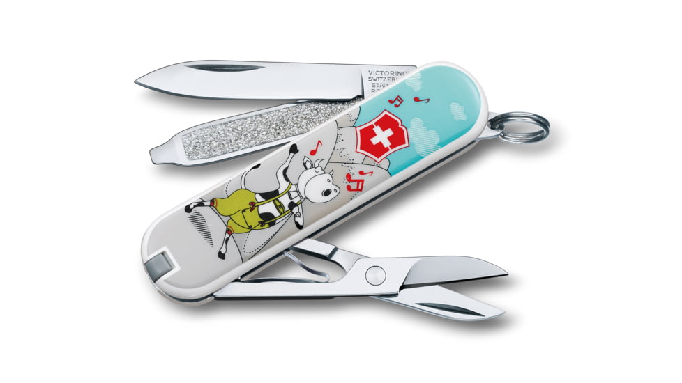 Victorinox Classic Swiss Army Pocket Knife, Yodelay Hee Moo, SMALL 0.6223.L1504US2