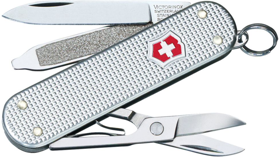 Victorinox Classic SD Silver Alox Swiss Army Knife Silver Alox Ribbed 53012