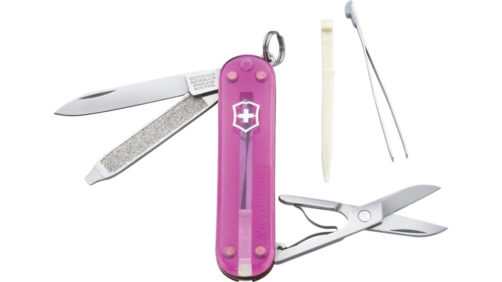 Victorinox Classic SD Translucent Swiss Army Knife Pink 54005