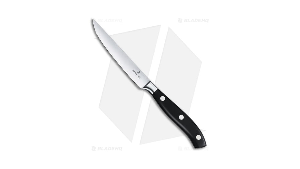 Victorinox Grand Maitre Steak Kitchen Knife, 4.70in, Stainless Steel, Normal Blade, Polymer Black Handle, Steel/Black, 9.60in, BHQ-205611
