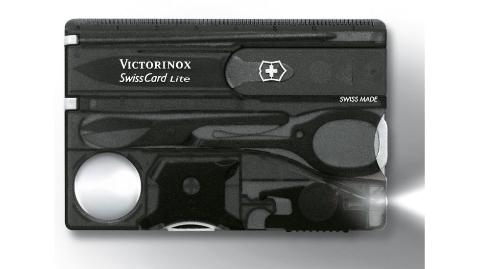 Victorinox SwissCard Lite White Light Swiss Army Multi Tools Onyx 53333