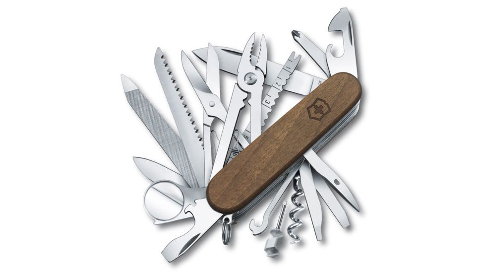 Victorinox SwissChamp Knife with Walnut Scales, Hardwood - Walnut, 91mm 1.6791.63-X1