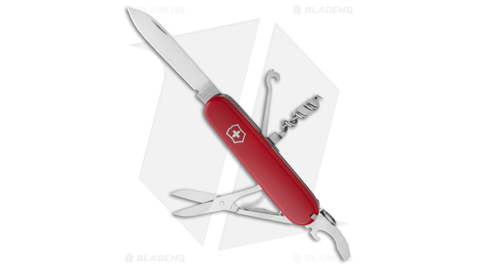 Victorinox Compact Swiss Army Multi-Tool, 2.75in, Red Handle, Red/Gray, 3.58 inch, BHQ-2081