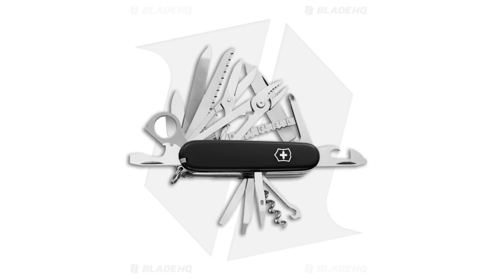 Victorinox Swiss Army SwissChamp Multi-Tool, 2.75in, Black Handle, Black/Gray, 3.58 inch, BHQ-110072