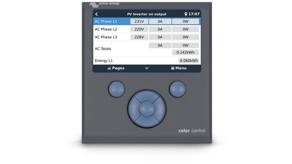 Victron Energy Color Control GX Monitor, Button Control, Grey, BPP010300100R