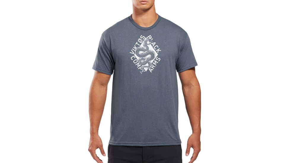 Viktos Diamond Front Tee, Navy Heather, Small, 1802702