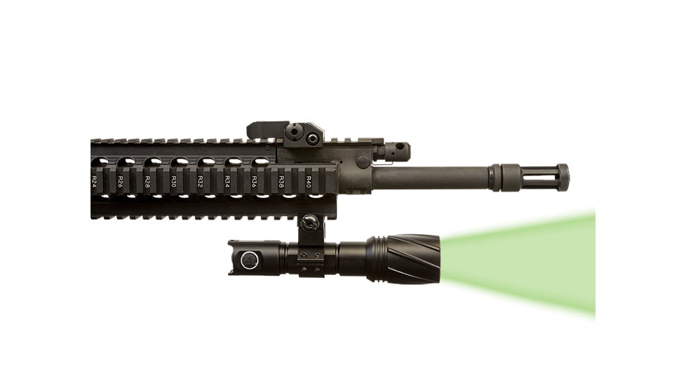 Viridian Weapon Technologies V210 Long Range LED Illuminating Flashlight w/ Manual Zoom and Universal Mount battery, Charger and Remote Switch, Green Beam, 980-0017