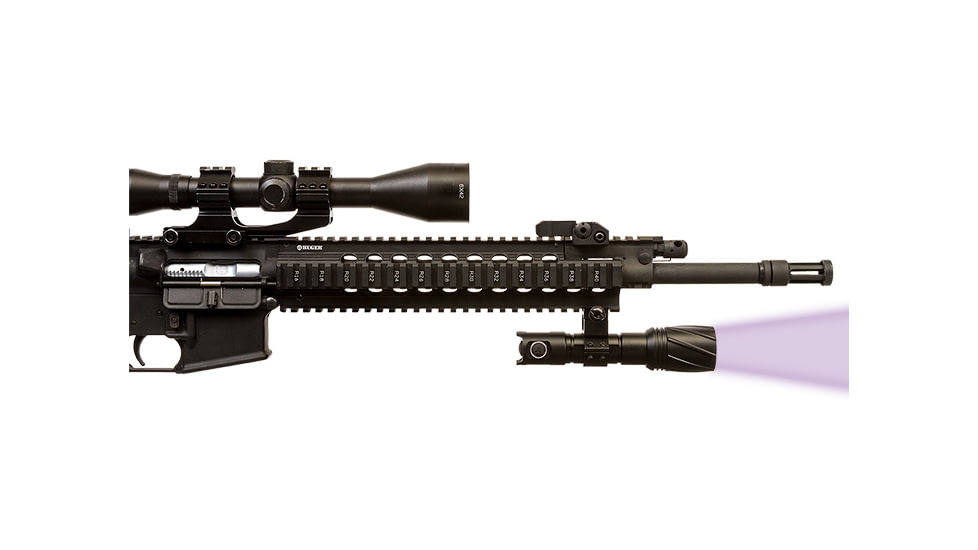 Viridian Weapon Technologies V210 Long Range LED Illuminating Flashlight w/ Manual Zoom and Universal Mount battery, Charger and Remote Switch, IR Beam, 980-0019