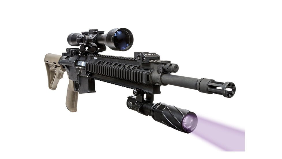 Viridian Weapon Technologies V310 Long Range LED Illuminating Flashlight w/ Motorized Zoom and Universal Mount, Battery, Charger and Remote Switch, IR Beam, 980-0015