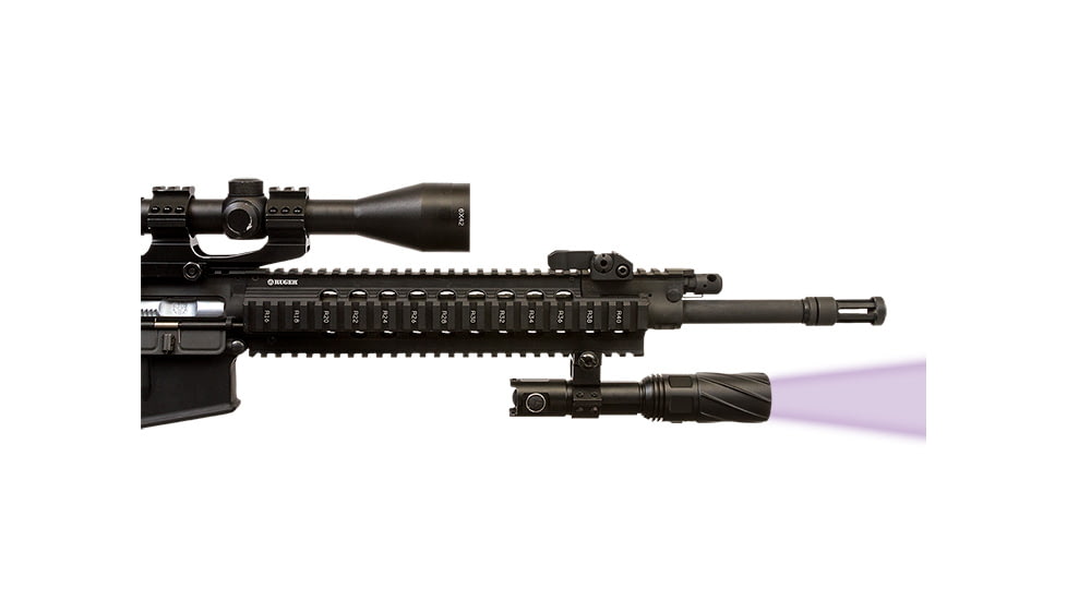 Viridian Weapon Technologies V310 Long Range LED Illuminating Flashlight w/ Motorized Zoom and Universal Mount, Battery, Charger and Remote Switch, IR Beam, 980-0015