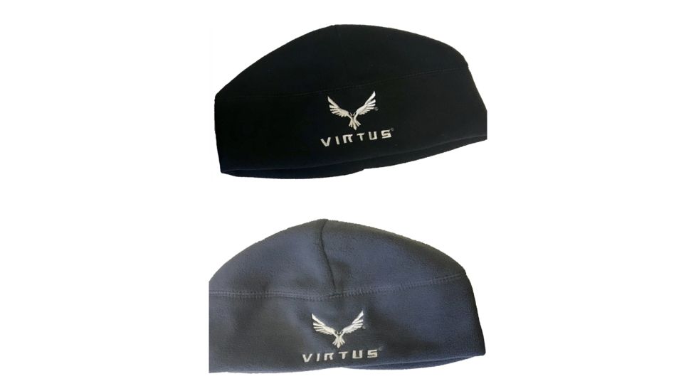 Virtus Wide Banded Fleece Beanie, Black, Gray