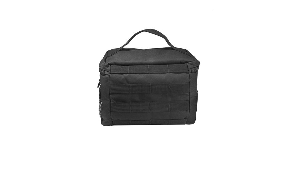 VISM Insulated Cooler Lunch Bag w/ Molle/PAL Webbing, Black, Small, CVKOLS3022B