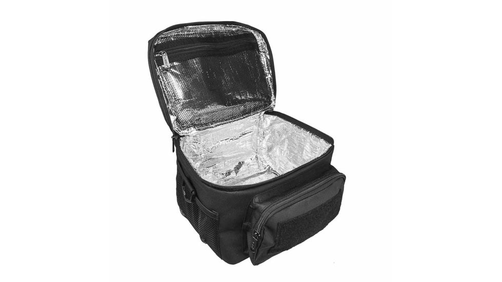 VISM Insulated Cooler Lunch Bag w/ Molle/PAL Webbing, Black, Small, CVKOLS3022B