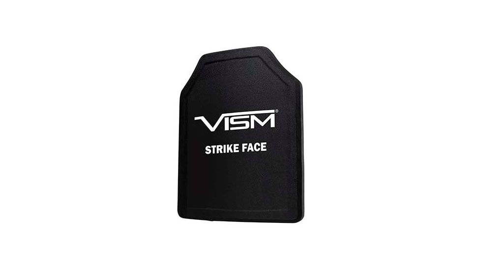 VISM LVL III+ SRT Ceramic/PE Ballistic Plate, 11X14, Curved Shooters Cut, Black, BP3PC1114