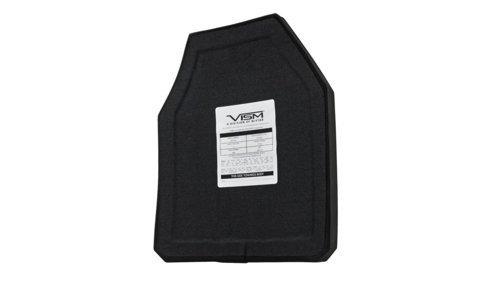 VISM Multi-Curve III+ Hard Ballistic Plate, Shooters Cut, PE, Black, BPCMC1012