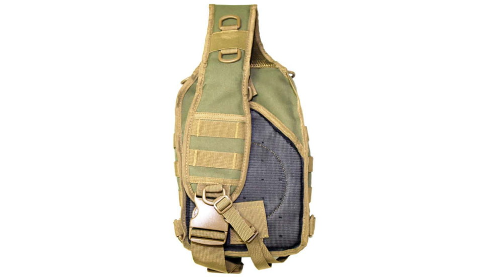 VISM Sling Utility Bag, Green/Tan Trim, CVSUB3025GT