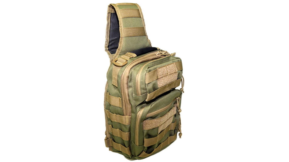 VISM Sling Utility Bag, Green/Tan Trim, CVSUB3025GT
