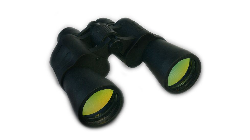 Vivitar 10x50 Rubberized Porro Full Size Binoculars with Ruby Lenses, Case and Strap