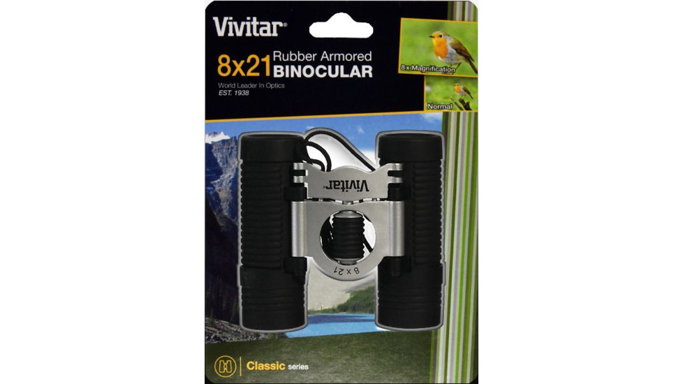 Vivitar Classic Series 8x21 Sports Rubberized Binoculars VIV-CS-821