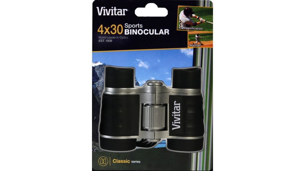Vivitar 4x30 Compact Roof Prism Binoculars - Case and Strap Clamshell VIV-CS-430