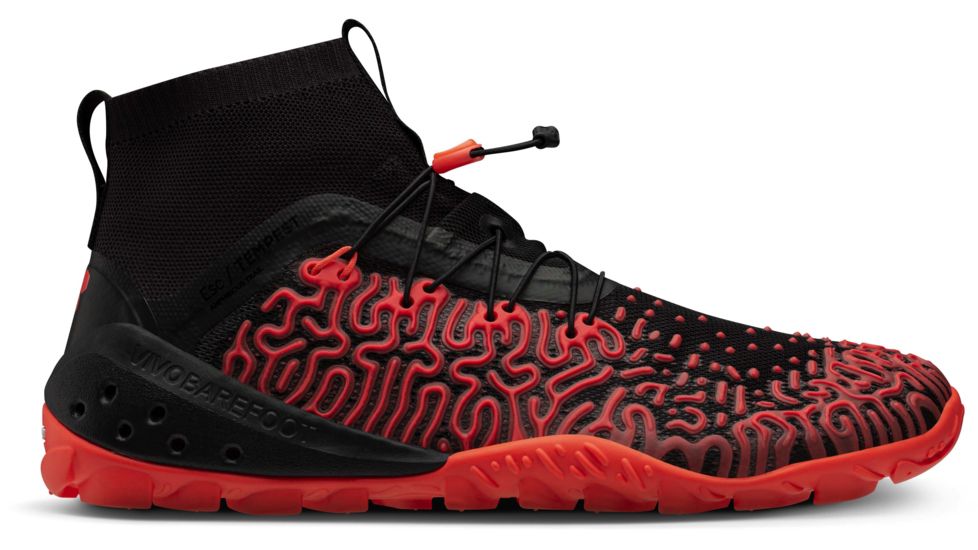Vivobarefoot Esc Tempest Trailrunning Shoes - Mens, Black Neon Coral, 42, 300099-0242