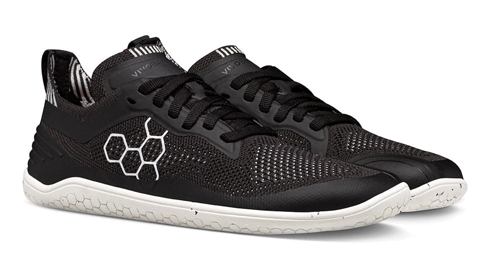 Vivobarefoot Geo Racer Knit Road Running Shoes - Womens, Obsidian, 38, 202054-0138