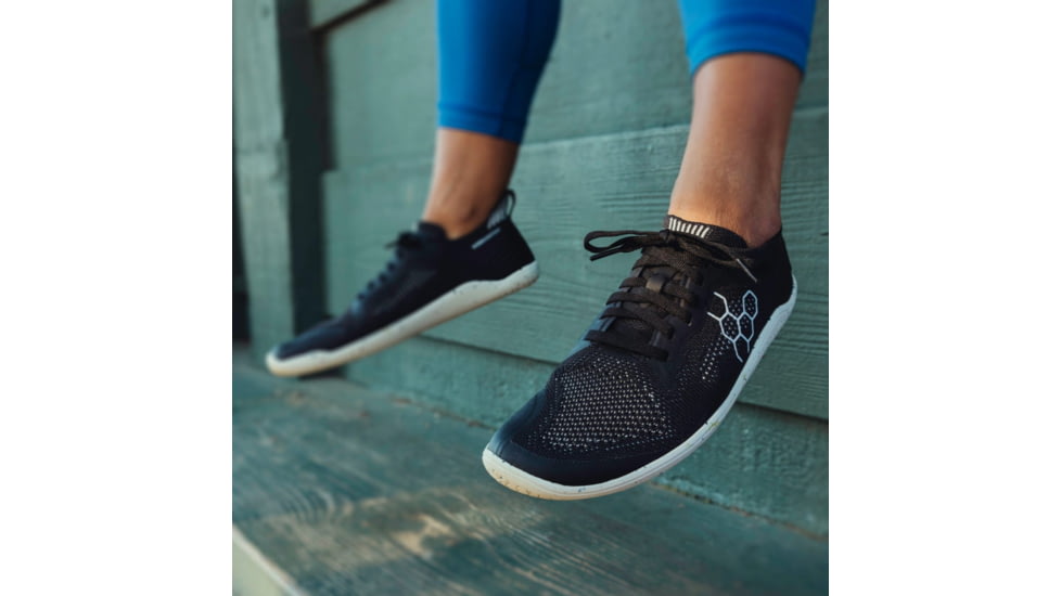 Vivobarefoot Geo Racer Knit Road Running Shoes - Womens, Obsidian, 38, 202054-0138