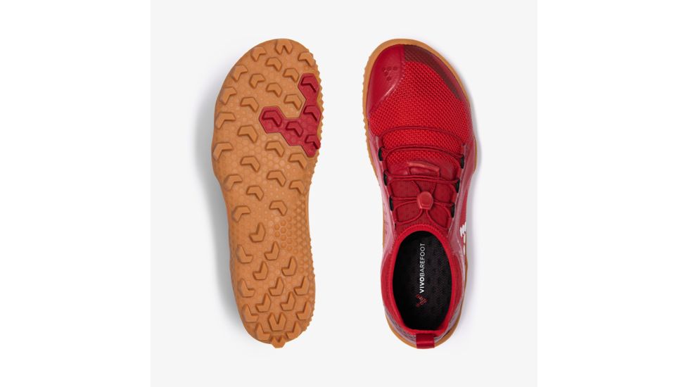 Vivobarefoot Primus Trail SG Mesh Shoes - Womens, Red/Gum, 37, 200089-03-37