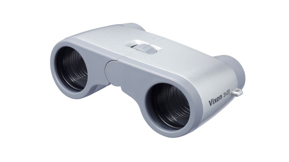 Vixen Opera Glass 3x28mm Roof Prism Binocular, Silver, 12303