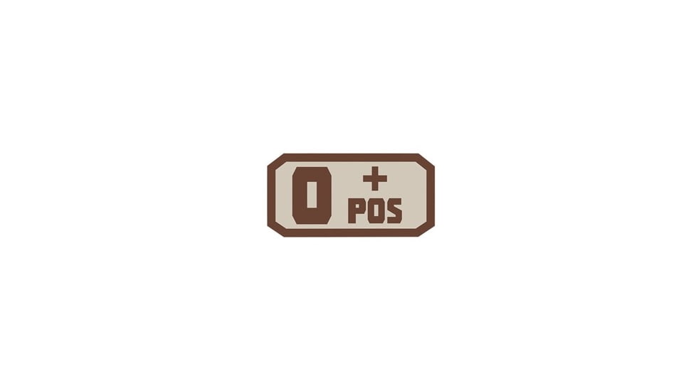 Voodoo Tactical Blood Type Rubber Patch, O+, Gray, 07-0995014000