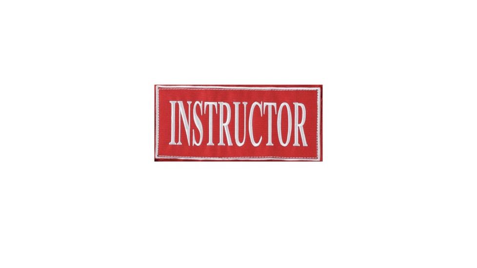 Voodoo Tactical Instructor Patch, 9in x 4 1/8in, Red with White Letters - 06-000816348