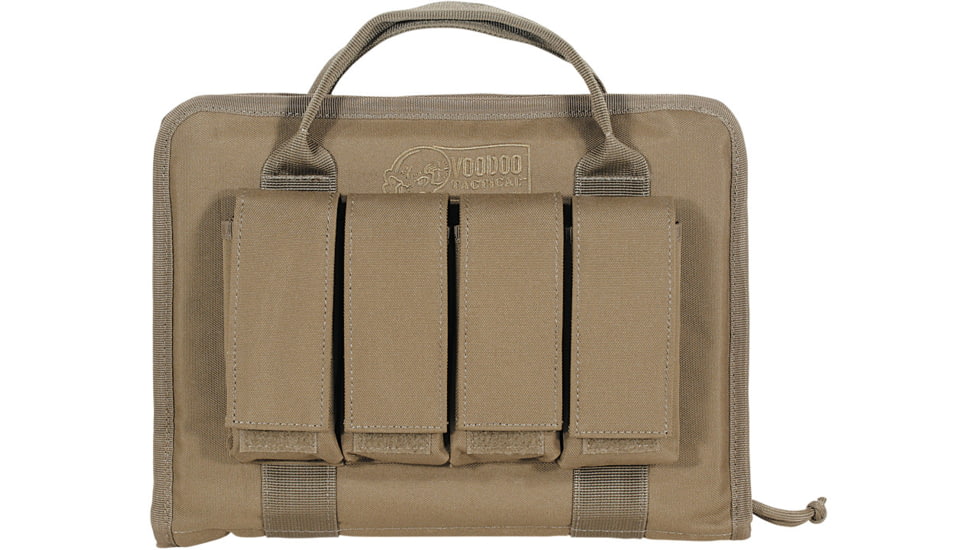 Voodoo Tactical Pistol Case w/ Mag Pouches, Coyote, 25-0017007000