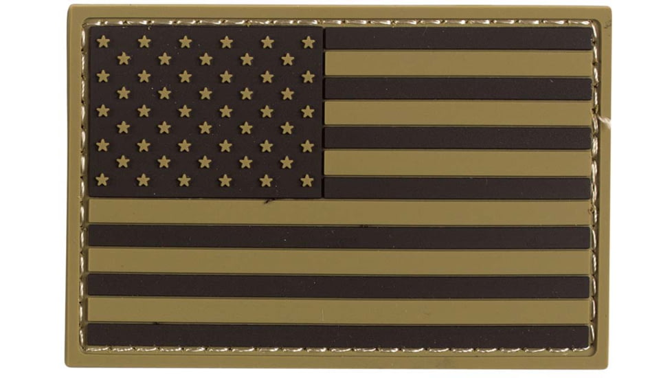 Voodoo Tactical Rubber Patch, USA Flag, Coyote, 07-0990007000