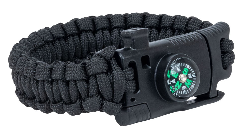 Voodoo Tactical Survival Bracelet w/ Mini Knife And Compass, Black, One Size, 02-2020001000