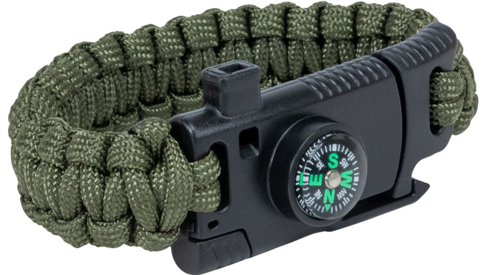 Voodoo Tactical Survival Bracelet w/ Mini Knife And Compass, OD Green, One Size, 02-2020004000